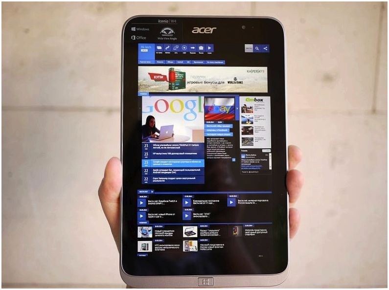 Обзор планшета Acer Iconia W4: офис в кармане