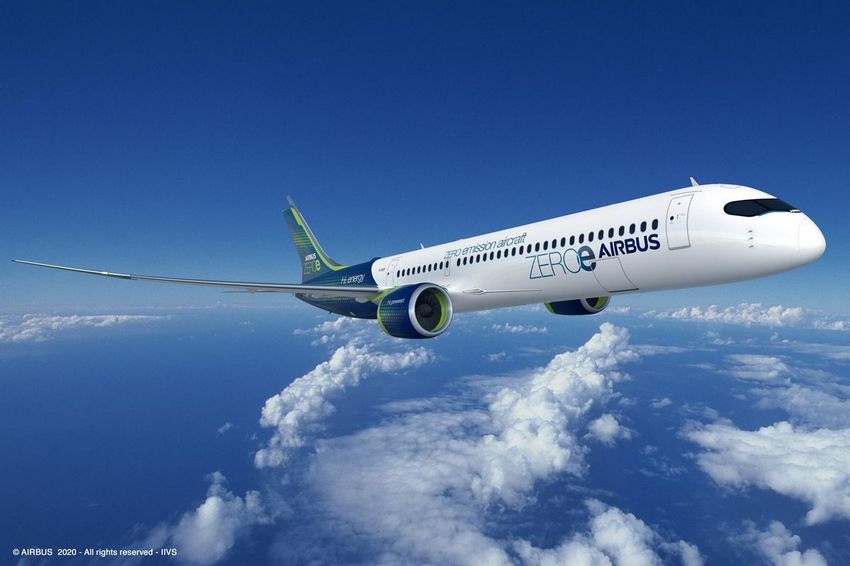 Airbus хочет запустить в 2035 году водородный самолет с нулевым уровнем выбросов!